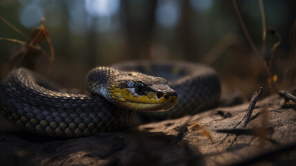Fototapeta premium Snake in the forest river