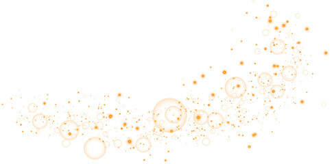 Yellow sparks glitter special light effect. Sparkles on transparent background. Christmas abstract pattern. Sparkling magic dust particles. PNG.