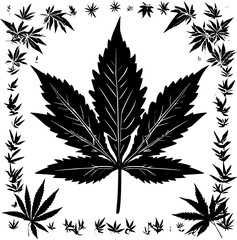 cannabis leaf vector