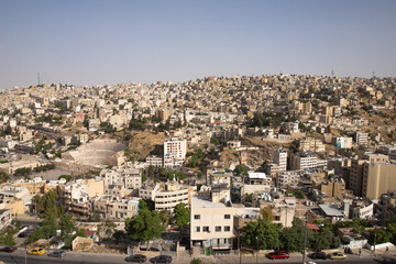 Fototapeta na wymiar View over the city of Amman, Jordan