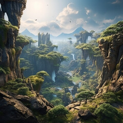 Mystical fantasy wilderness: Uncharted expanses brimming with secrets and allure. A canvas for epic games and legendary tales.