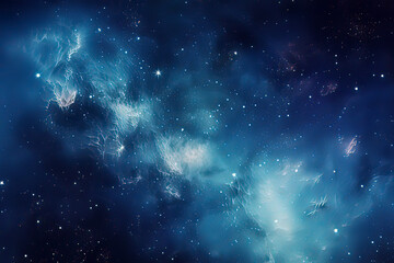 Naklejka premium Cosmic nebula background. AI technology generated image