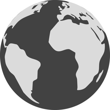 recommend clip art: Symbol earth globe world. Vector planet sign. Simple silhouette worldwide map shape element. 