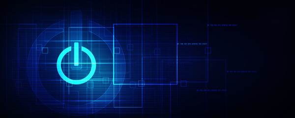 2d illustration power symbol