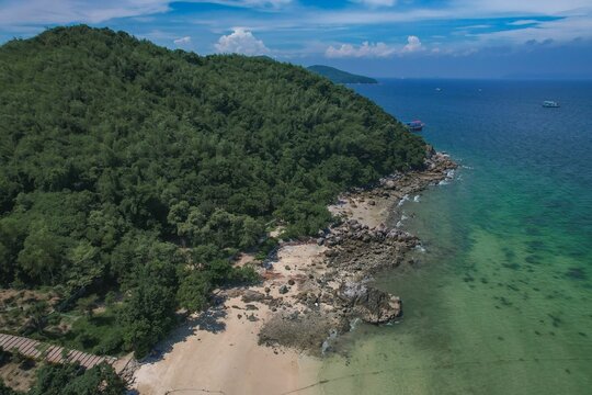aerial view of The Beach of Koh Lan in Thail