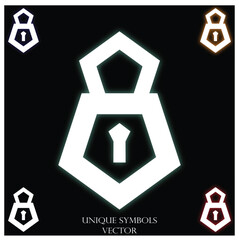 Vector Abstract Symbol Key