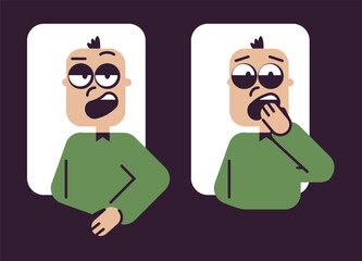 Modular set of elements for banner design. Dragon head. Handwritten numbers. Date 2024. Symbol of the new year. Funny fairy tale character. Cartoon illustration. Tongues of flame.