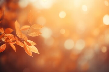 Autumn background with orange, Generative with Ai.