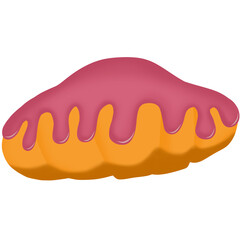 Bread Croissant Strawberry Breakfast Illustration