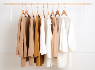 Fototapeta premium Сlothes collection hanging on hangers