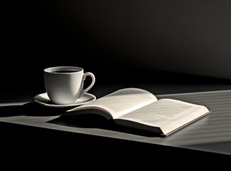 Naklejka premium Minimalist background with cup of coffee