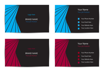 set of business cards, business card set, business card template, set of cards, card design.