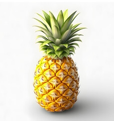 Delicious yellow pineapple fruit Generative AI