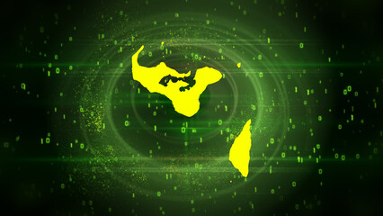 Fototapeta premium Tonga Map on Digital Technology Background 