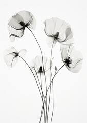 Enchanting Translucence: A Beautiful Delicate Flower with a Transparent Glow. Generative Ai