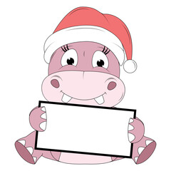 cute hippo animal cartoon