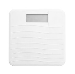 Bathroom scale isolated on transparent background, top view, PNG