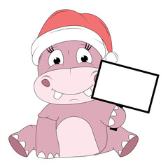 cute hippo animal cartoon