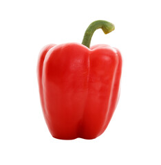 Red bell pepper isolated on transparent background, PNG. 