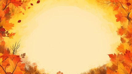 Autumn season concept, leaves or harvested crop. Pumpkin, autumn leaves, and on an orange background.