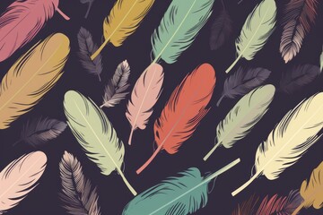 seamless pattern with feathers