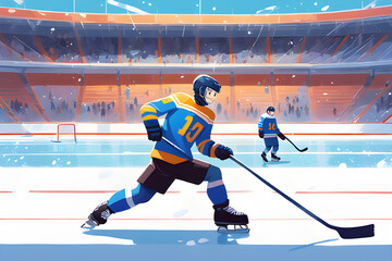in an ice hockey game.
Generative AI