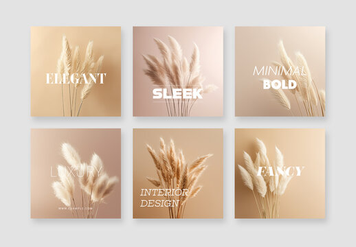 Trendy Social Media Backgrounds With Elegant Typography and Generative Ai