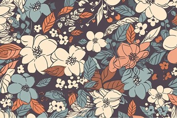 seamless pattern with flowers