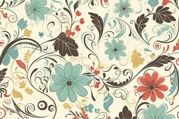 seamless pattern with flowers