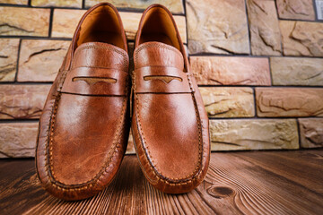 loafers in soft brown calfskin
