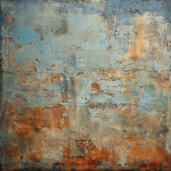 old rusty metal background, Old painted textured surface for backdrop, ai generation