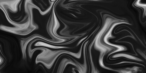 Abstract silver marble texture. Abstract black, gray marble background. Fancy liquify. Silver liquid texture. Silver metallic surface. Beautiful drawing with the divorces and wavy lines in gray tones.