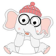 cute elephant animal cartoon