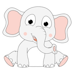 cute elephant animal cartoon