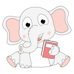 cute elephant animal cartoon