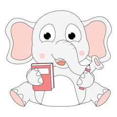 cute elephant animal cartoon