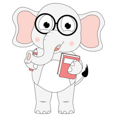cute elephant animal cartoon