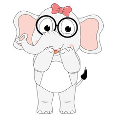 cute elephant animal cartoon