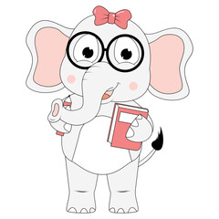 cute elephant animal cartoon