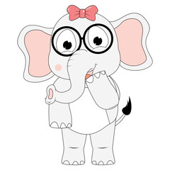 cute elephant animal cartoon