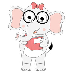 cute elephant animal cartoon