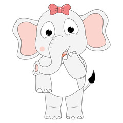 Obraz na płótnie Canvas cute elephant animal cartoon