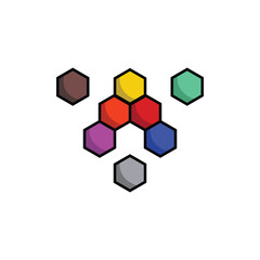 simple polygon vector t-shirt design, suitable for textile and appeal printing