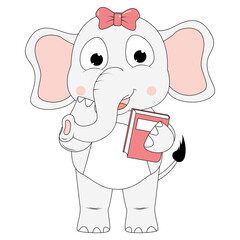 cute elephant animal cartoon