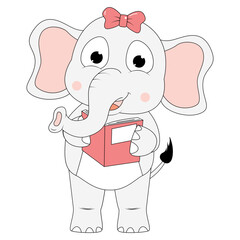 cute elephant animal cartoon