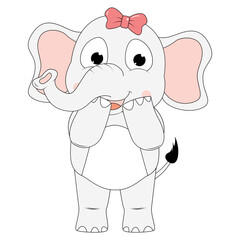cute elephant animal cartoon