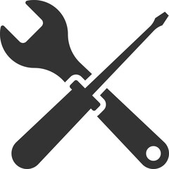 Tools vector wrench icon. Spanner logo design element. Key tool isolated on white background.