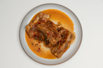 Tollos en salsa, comida canaria