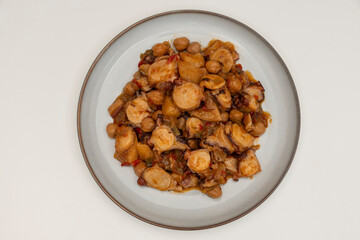 Ropa Vieja de pulpo, comida tradicional canaria