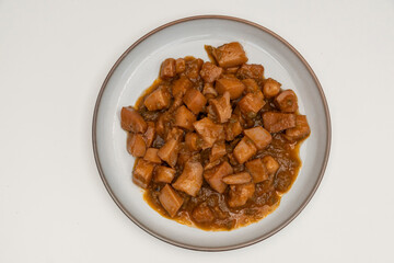 Choco en salsa, comida tradicional canaria